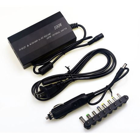 100W Car & Home Universal Laptop Charger with HP Blue Pin