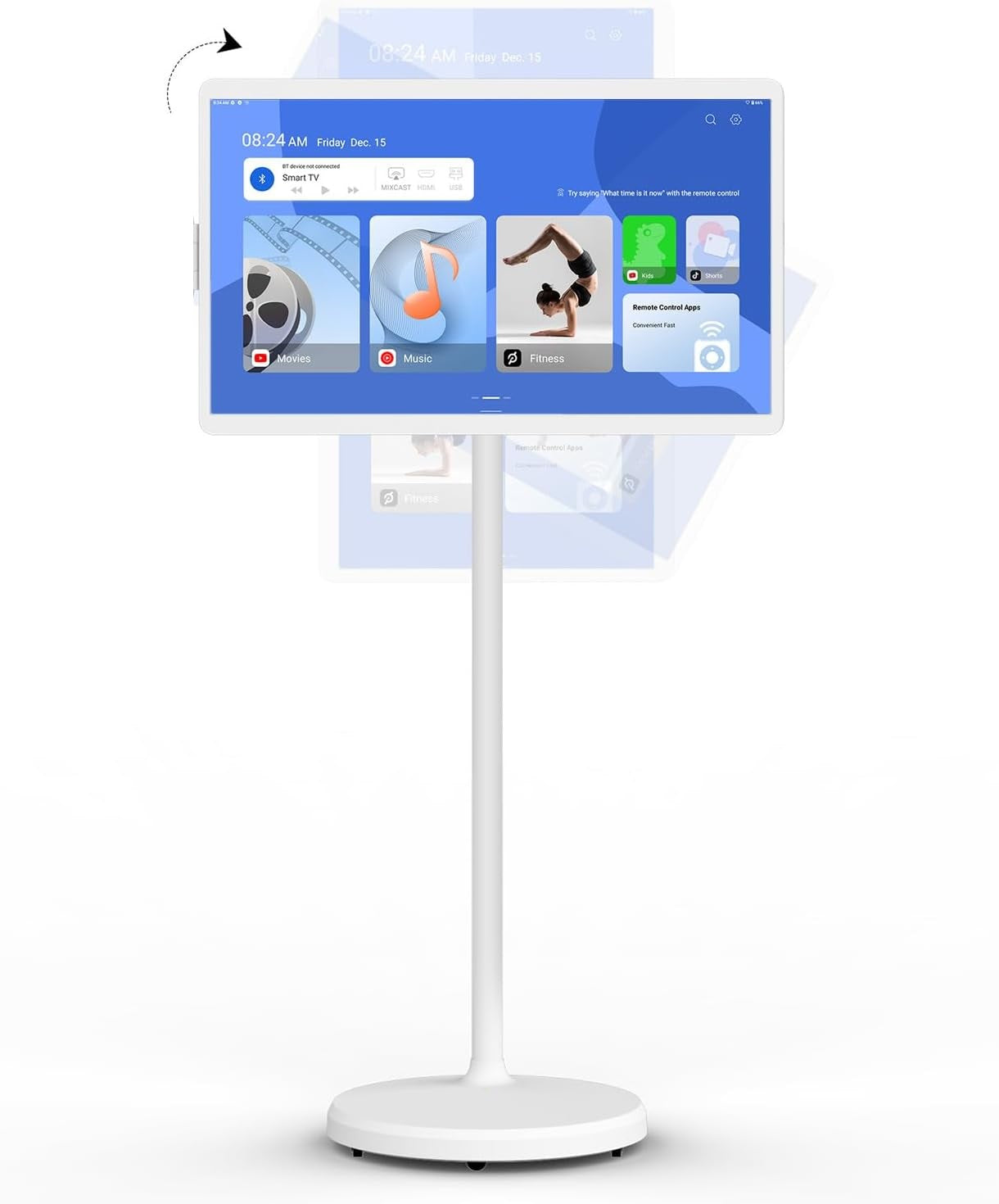 Suirge Rechargeable Full HD LCD Touchscreen Android Smart Display 24 Inch (6Gb+128Gb+12Mp Camera)