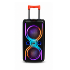 WGAOYANG 60W Trolley Speaker with Dual 10.5-Inch Woofers & Wireless Microphones - PK-1031
