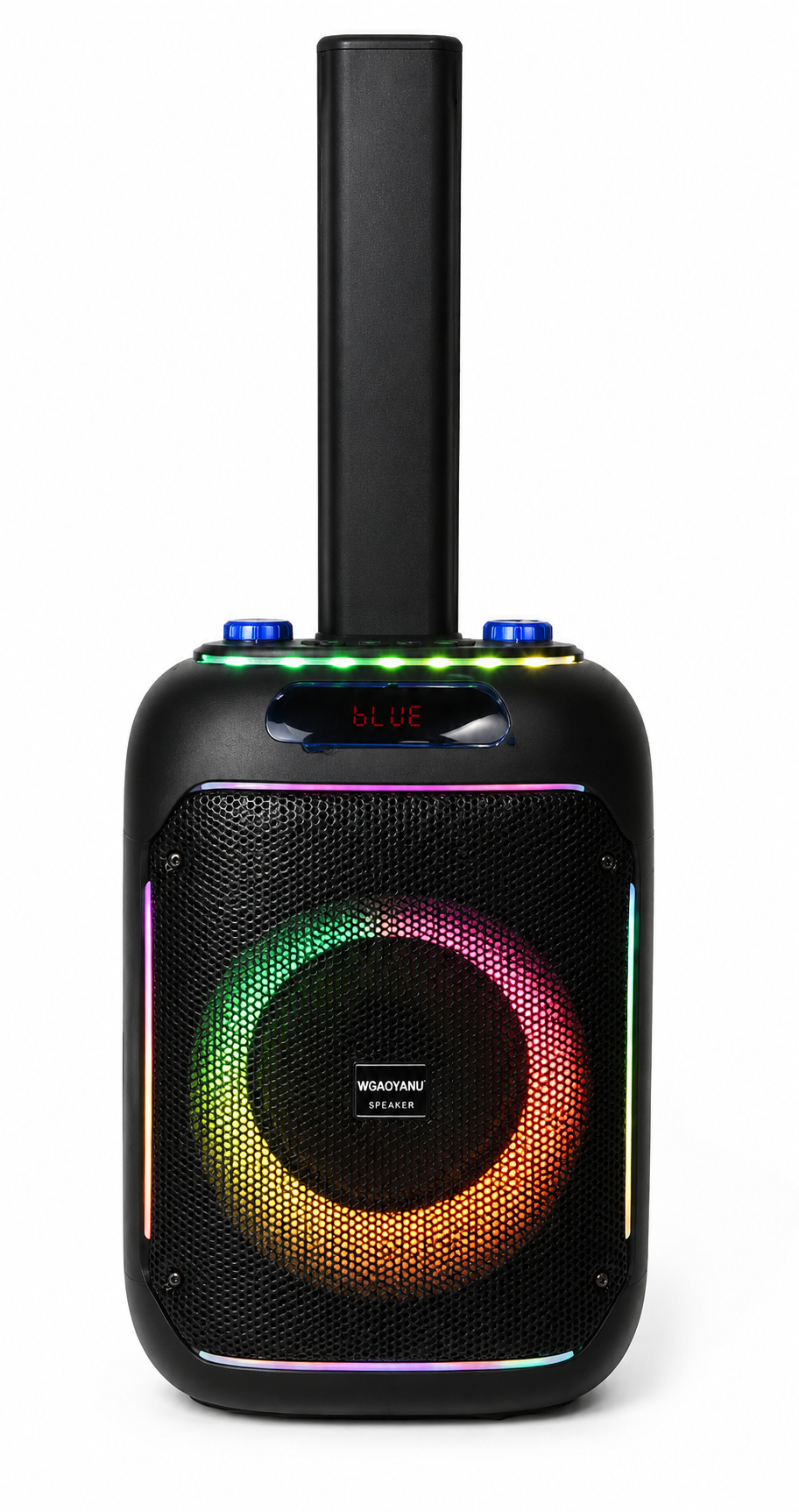 WGAOYANG 60W Wireless Karaoke Party Speaker with RGB Lights & 2 Microphones -  WGY-SZ803