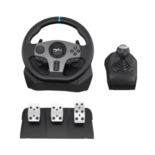 PXN V9 Gaming Steering Wheel 270-900 degree with 3 Pedals and Gear Shifter