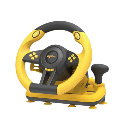 PXN V3 Pro Steering With Pedals Compatible with NS/PC/PS4/XONE/X-SERIES X&S - Yellow