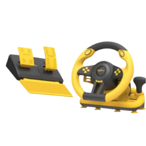 PXN V3 Pro Steering With Pedals Compatible with NS/PC/PS4/XONE/X-SERIES X&S - Yellow