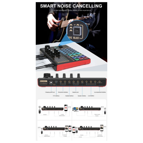 PULUZ Phantom Power OTG Lossless Recording Sound Mixer - PU624B