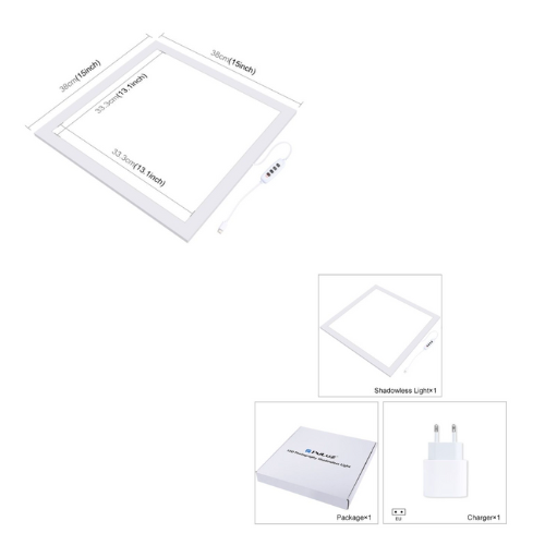 Puluz 1000LM LED Acrylic Shadowless Light Pad 40cm - PU5138EU