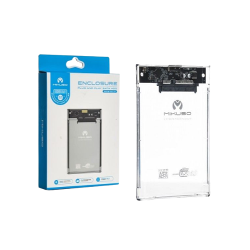 2.5" Usb 3.0 Sata Hdd Enclosure - Clear - ECS-017