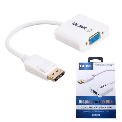 Display Port to VGA Converter Adapter 1080P for Projector, Computer-Glink