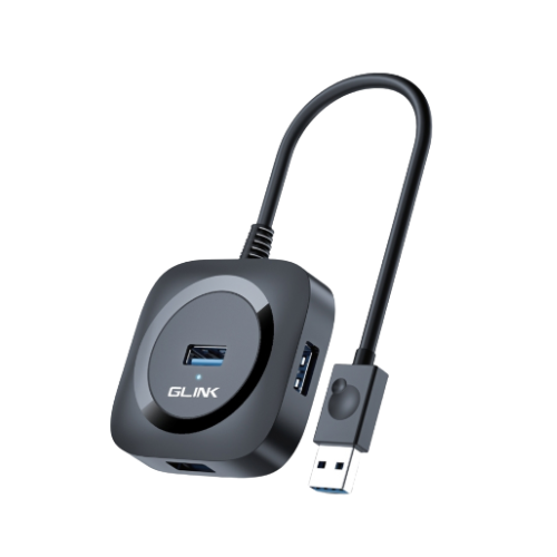 USB 3.0 Hub - 4 Ports, 5Gbps Data Transfer, 1.2M Cable-Glink GL-U02