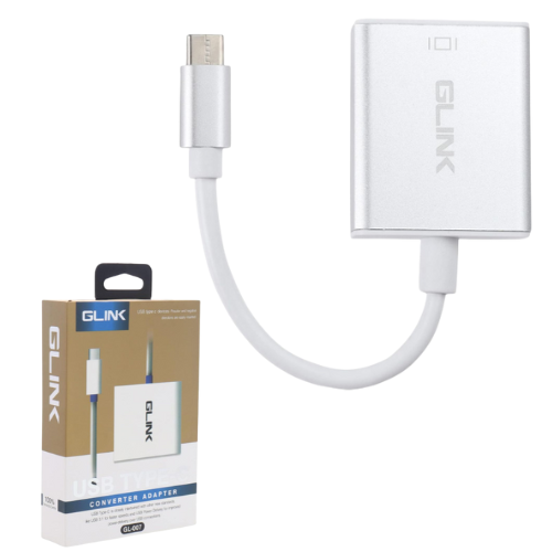 USB-C to VGA Adapter - Male to Female Video Converter for PC -Glink-GL-007
