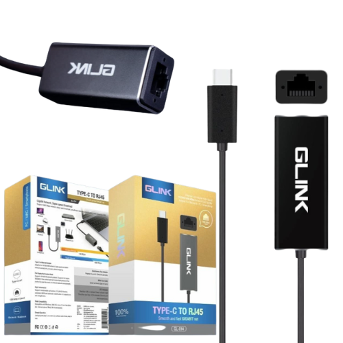 Type-C To RJ45(10/100/1000Mbps) Smooth &Fast Gigabit Ethernet Adapter-GLink