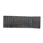 Foldable Bluetooth Keyboard with Touchpad - Black