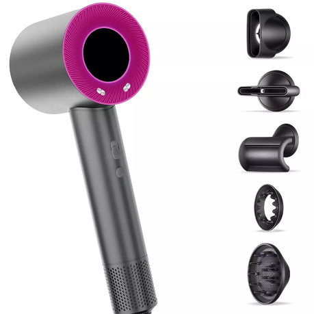 Professional Leafless Hair Dryer With 5 Styling Attachments