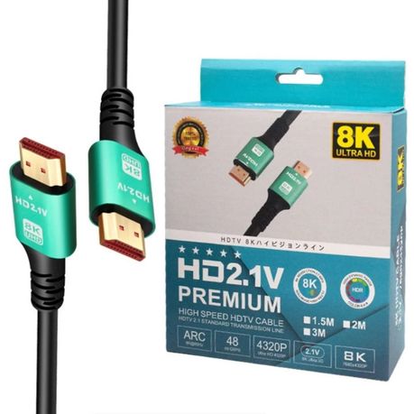 HD2.1V Premium 8K Ultra HDMI Cable – 7680 × 4320P