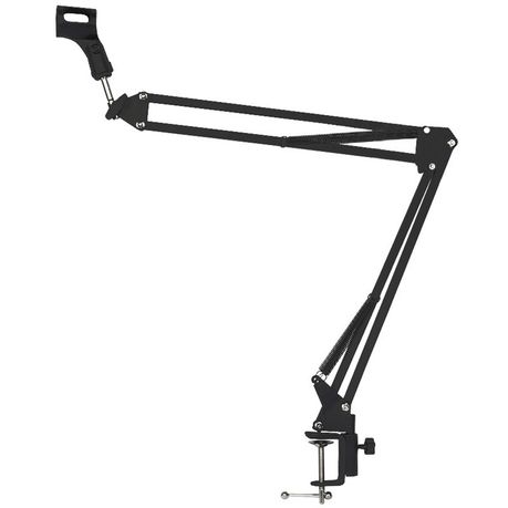 Cantilever Adjustable Microphone Stand – Foldable Design + Shock Mount | Desktop Studio Arm