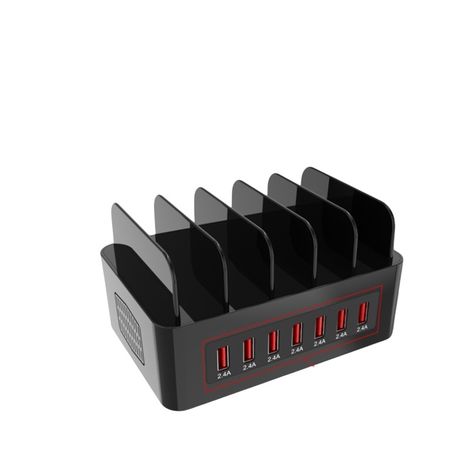 100W | 7-Port USB Smart Charging Station – Black (YFY-A52)