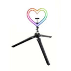 RGB Heart Ring Light 10 Inch with Tripod & Phone Holder