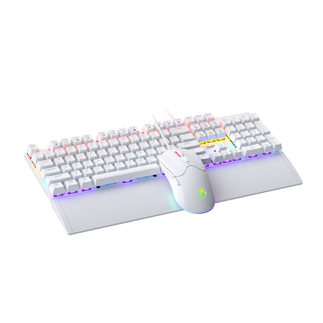 iMice MK-X10 RGB Mechanical Gaming Keyboard & Mouse Combo – White (Red Switches)