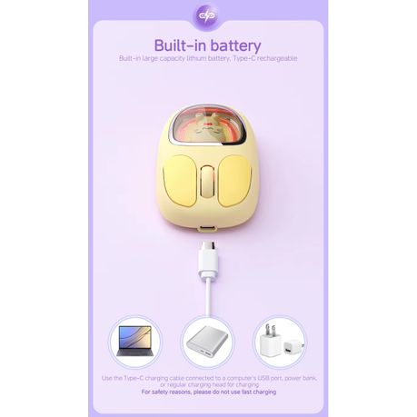 iMice W-450 Cute Wireless Mouse – Dual Mode | Silent | RGB | Type-C