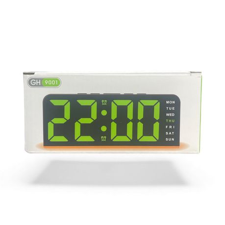 GH9001 Digital Alarm Clock With LED, Dual Alarm