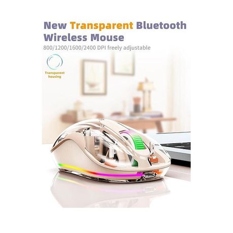 M333 Transparent Dual Mode Wireless Mouse – Rechargeable RGB Mouse