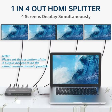 HDMI Splitter 1x4 – UHD 4K x 2K 1080P + 3D – Version 1.4b (GC)