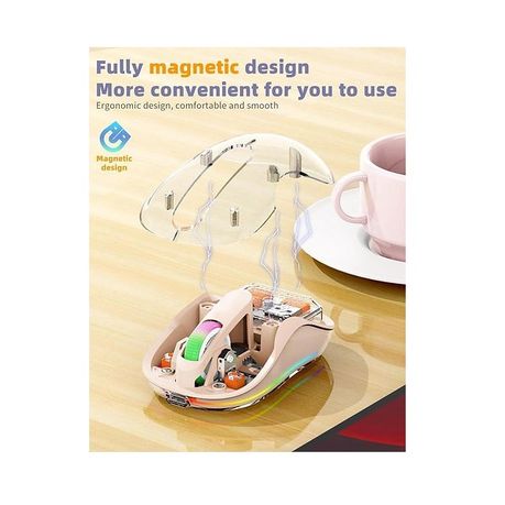 M333 Transparent Dual Mode Wireless Mouse – Rechargeable RGB Mouse
