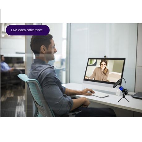 Professional USB Microphone With RGB Lighting & Tripod – ME4-USB