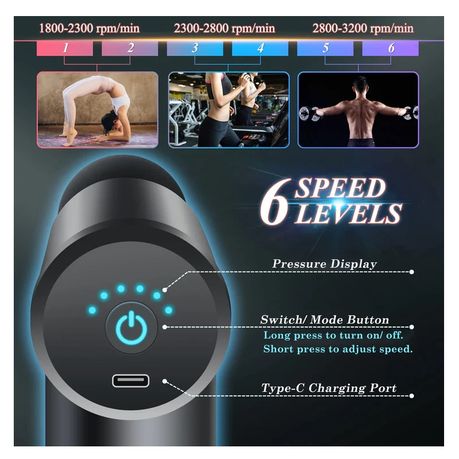 Mini Massage Gun BX-760 – 6 Speed Portable Deep Tissue Massager