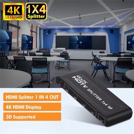 HDMI Splitter 1x4 – UHD 4K x 2K 1080P + 3D – Version 1.4b (GC)