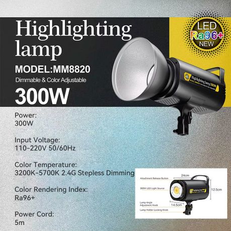 Professional Studio Light with Remote Control 300W MM8820