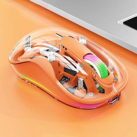 M333 Transparent Dual Mode Wireless Mouse – Rechargeable RGB Mouse