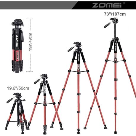 Zomei Q-188 Professional Heavy Duty Tripod – DSLR, Camcorder & Smartphone, 188cm