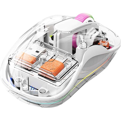 M333 Transparent Dual Mode Wireless Mouse – Rechargeable RGB Mouse