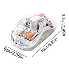 M333 Transparent Dual Mode Wireless Mouse – Rechargeable RGB Mouse