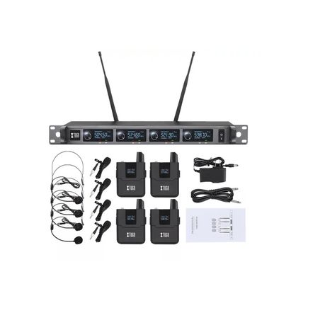 Tuga Wireless Lavalier & Handheld Microphone System for Camera – 4-Channel UHF