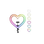 RGB Heart Ring Light 10 Inch with Tripod & Phone Holder