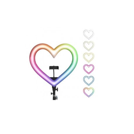 RGB Heart Ring Light 10 Inch with Tripod & Phone Holder