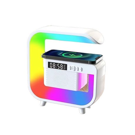 G3 Mini 5-in-1 Wireless Charging Bluetooth Speaker with LED Clock