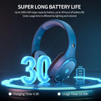 PHOINIKAS Wireless Gaming Headset Q6 – Bluetooth 5.3, 2.4GHz & Wired, Detachable Mic, 40mm Drivers