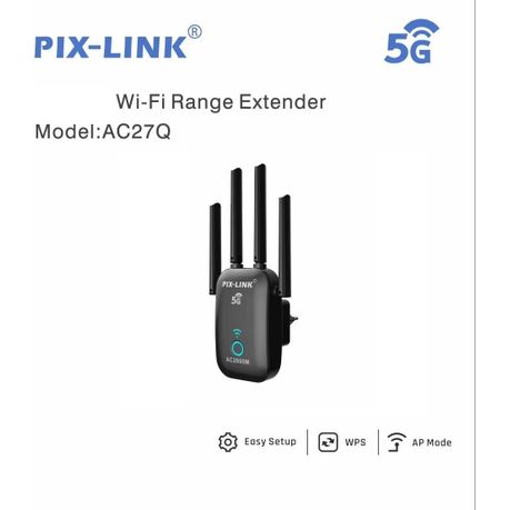 Pix-Link LV-AC27Q Wireless-AC Dual Band WiFi Repeater – 1200Mbps, AC2800, Dual Band Extender