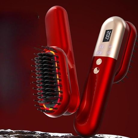 Mikuso Rechargeable Straight Hair Comb – Red
