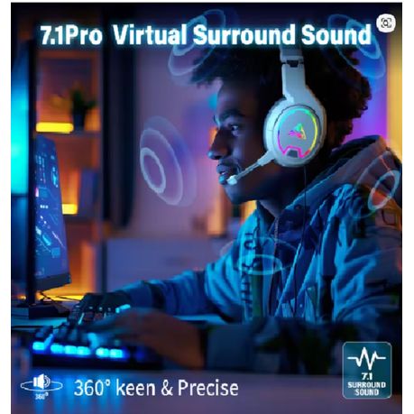 Songzen S4 Pro 2.4G Wireless Gaming Headset – Bluetooth & Wired, 7.1 Surround, RGB – PS4/PS5/PC/Switch