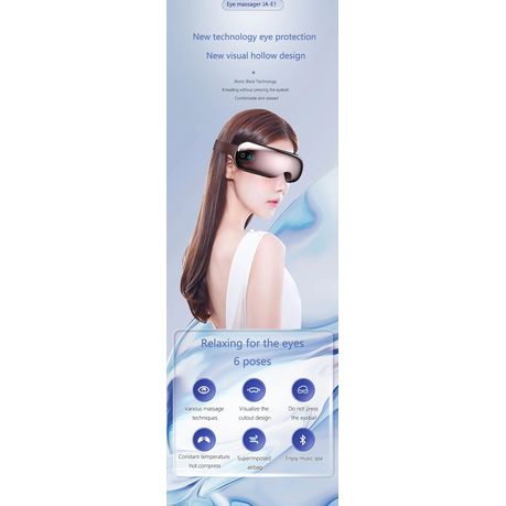 Bluetooth Eye Massager with Heat & Music – JA-E1 (Brown)