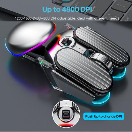 iMice T800 Wireless Rechargeable RGB Gaming Mouse – Dual Mode (2.4G &amp; Bluetooth)