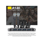 Tuga Wireless Lavalier & Handheld Microphone System for Camera – 4-Channel UHF