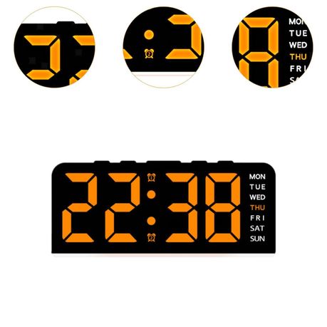 GH9001 Digital Alarm Clock With LED, Dual Alarm