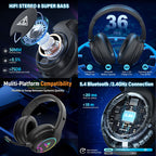 SONGZEN S4 PRO Wireless Gaming Headset RGB with Mic
