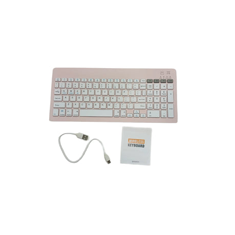 MAC Ultra-Slim Wireless Keyboard | 2.4GHz Plug & Play (PINK)