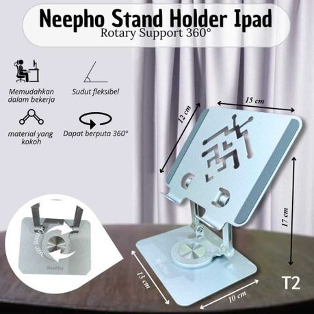 NeePho NP-T2 360° Metal Rotating Stand for Tablets, Laptops, MacBook & iPad