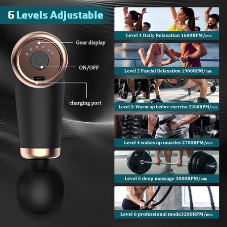 Mini Massage Gun BX-760 – 6 Speed Portable Deep Tissue Massager